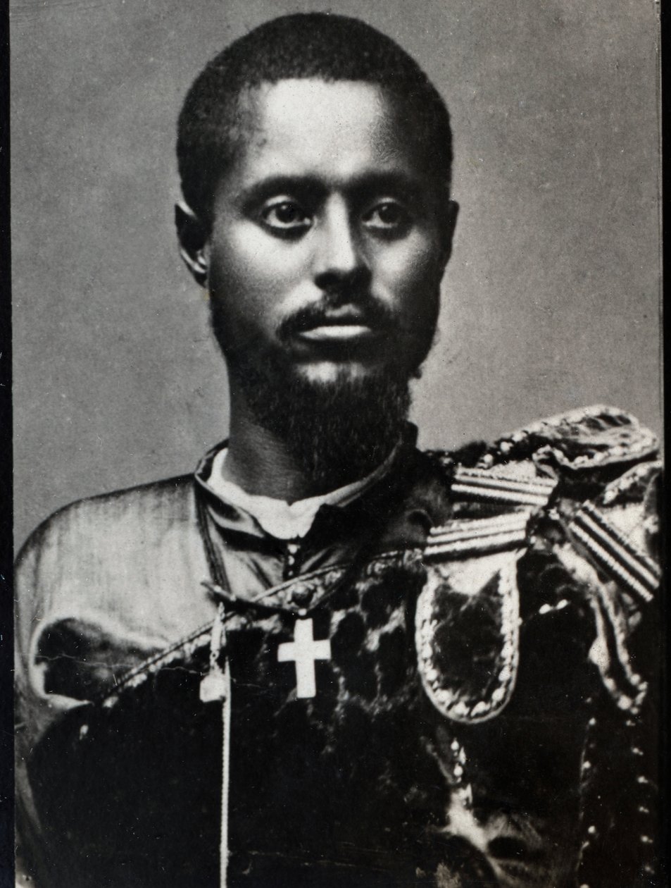 Ras Makonnen (1852-1906), tábornok és az etiópiai Harar tartomány kormányzója portréja. alkotó: French Photographer