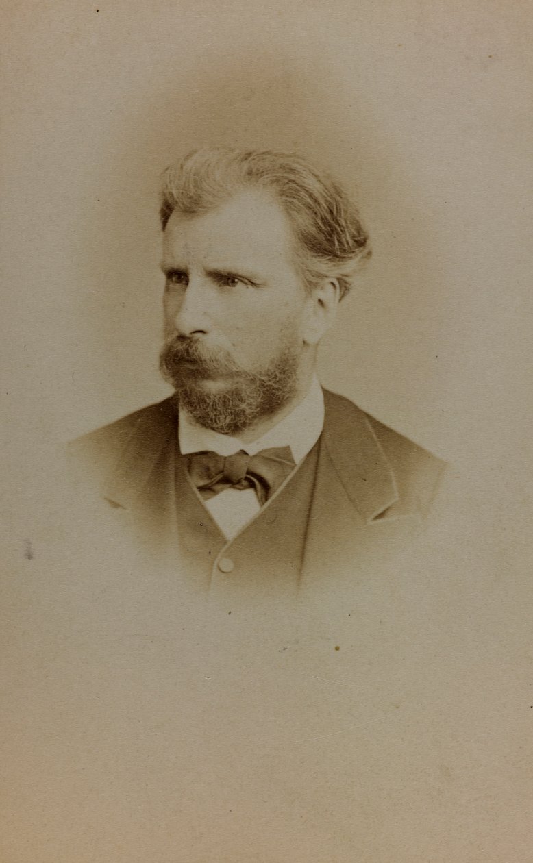 William Bouguereau francia festő portréja; névjegykártya (f/w fotó) alkotó: French Photographer
