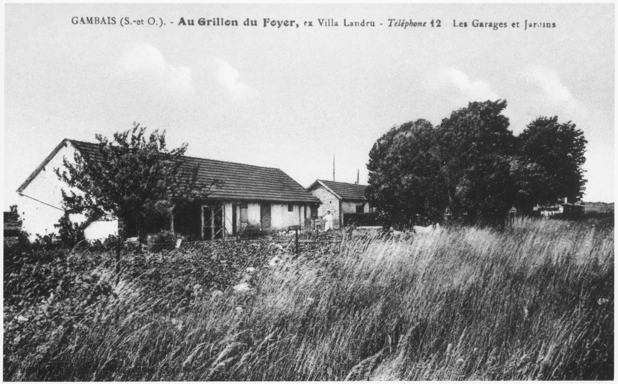 Henri Desire Landru (1869-1922) Gambais-i házát ábrázoló képeslap alkotó: French Photographer