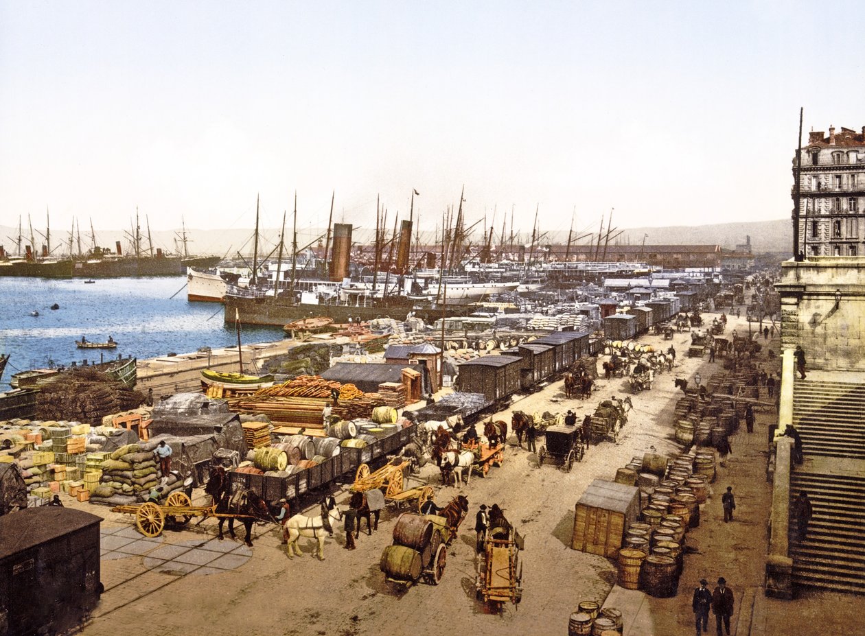 Quai de la Joliette, Marseille, Franciaország, pub. 1890-1900 alkotó: French Photographer