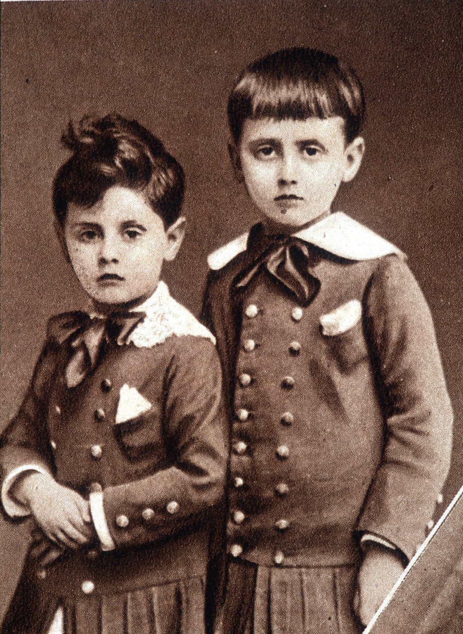 Robert és Marcel Proust gyermekei 1877-ben. alkotó: French Photographer