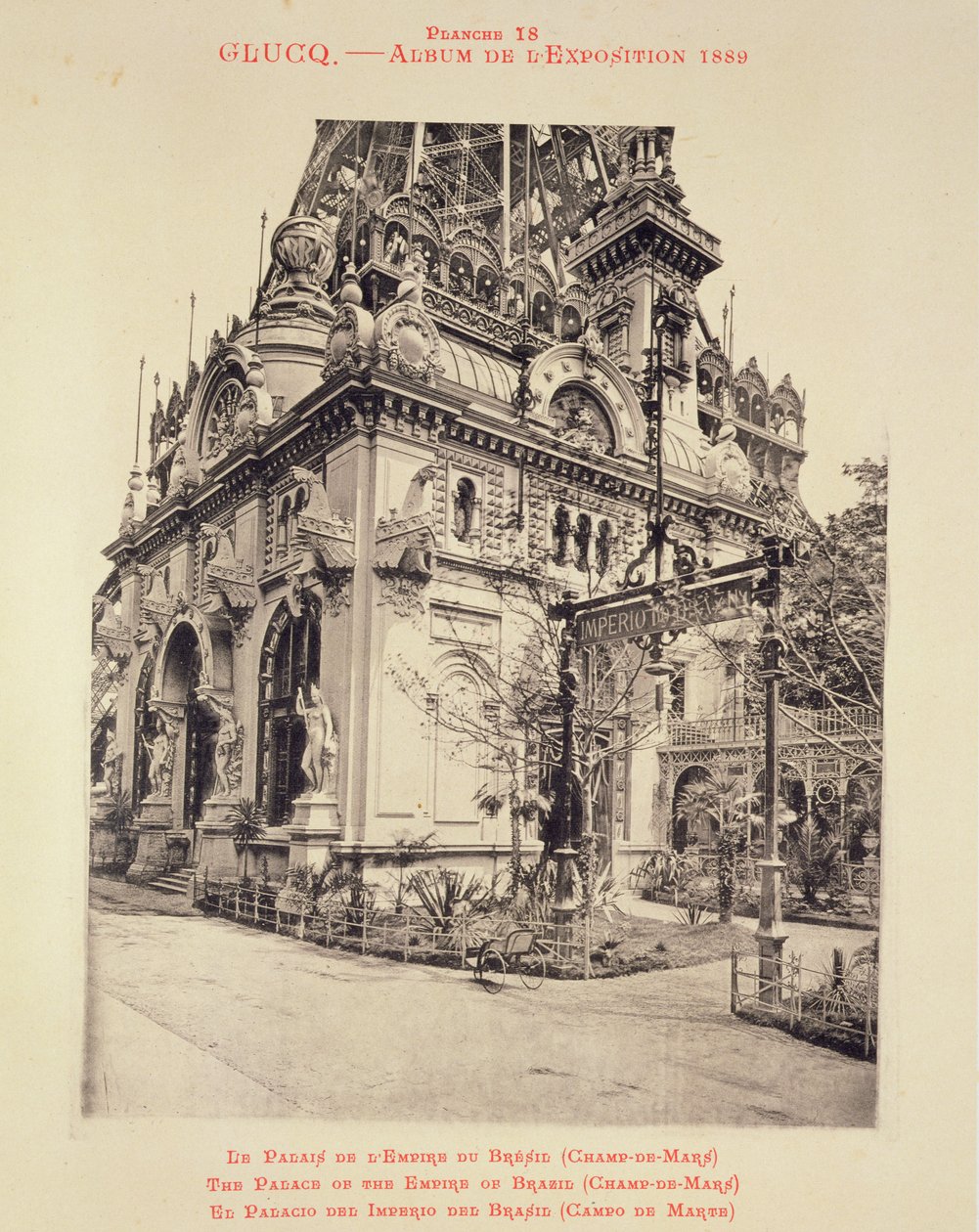 A Brazíliai Birodalom Palotája (Champ-de-Mars) a Glucq, 1889-es párizsi „L