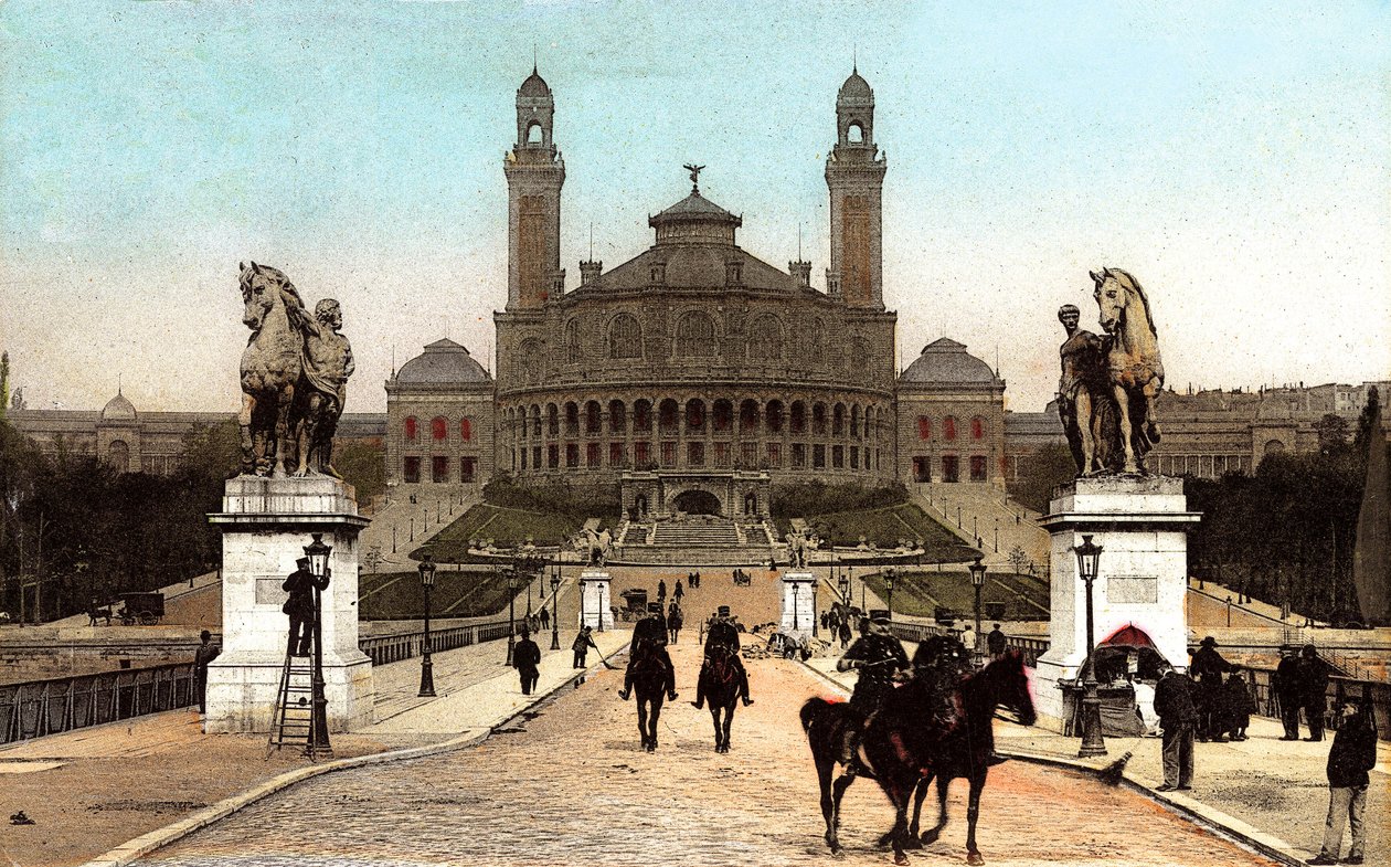 Az 1878-as párizsi világkiállításra épült Trocadero palota, kb. 1906 (fotó) alkotó: French Photographer