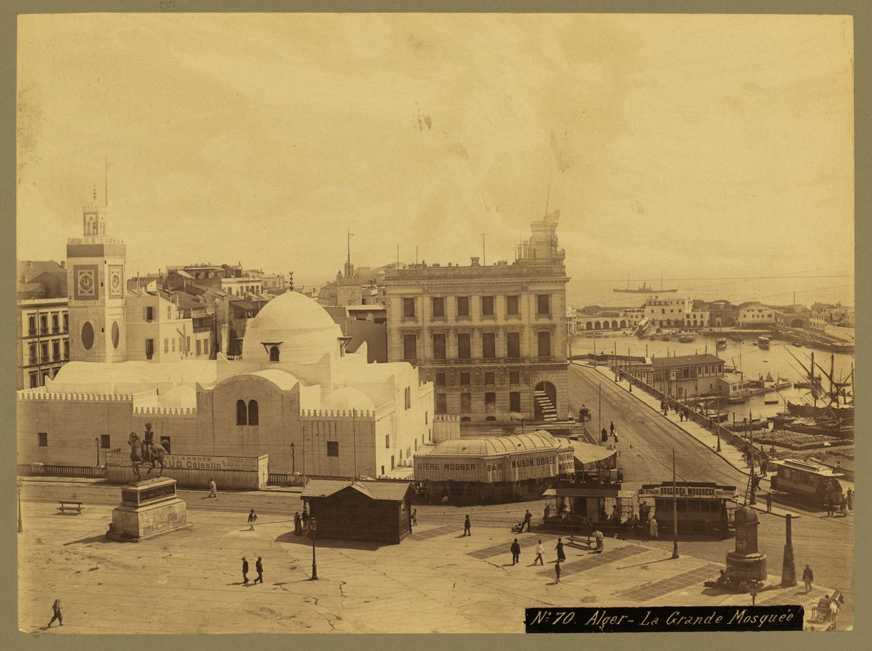 Algír látképe – La Grande mecset, 1860-1900 körül (f/w fotó) alkotó: French Photographer