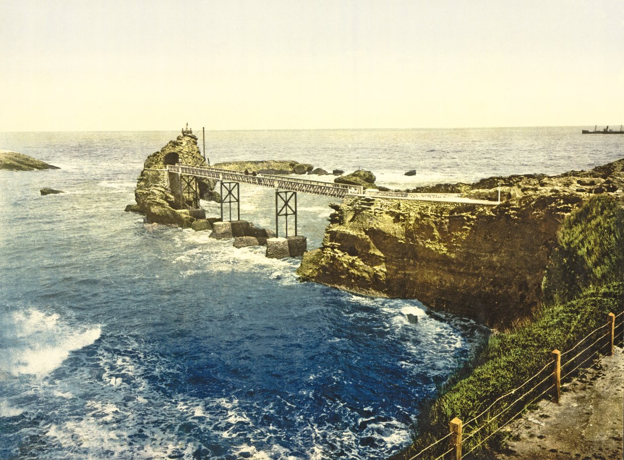 Kilátás a Szűzről a sziklákon, Biarritz, 1890-1900 alkotó: French Photographer