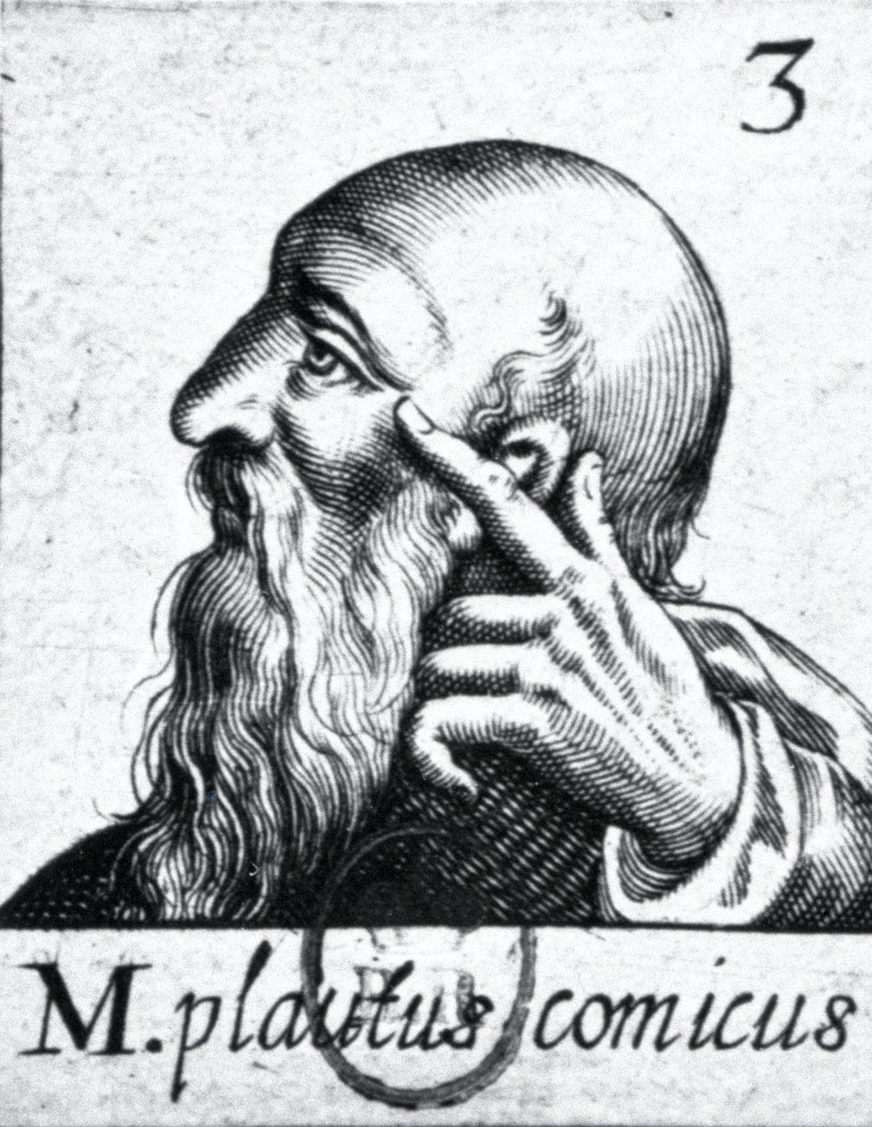 (balról az óramutató járásával megegyező irányba) Horatius portréja (Kr. e. 65-8); Scipio Aemilianus (Africanus Minor) (Kr. e. 185-129) portréja; Plautus portréja (i.e. 254-184 körül) (84908. részlet) alkotó: French School