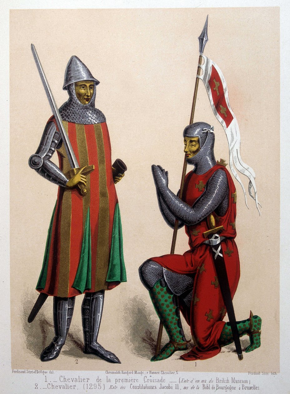 1. Az első keresztes hadjárat lovagja (1096); 2. Knight (1295) alkotó: French School