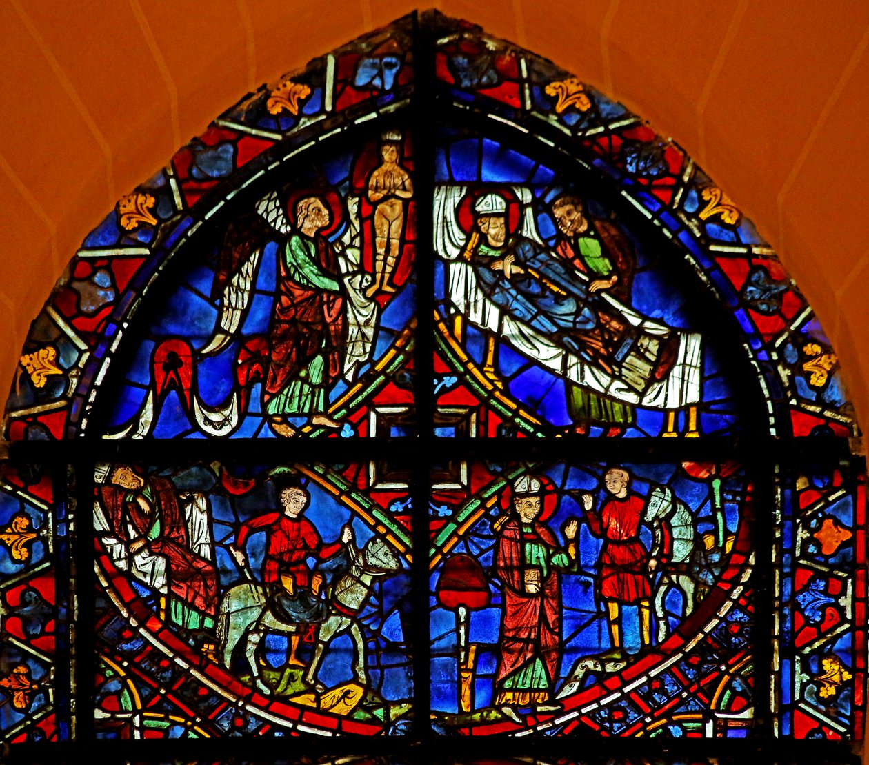 4 panel a St Germain ablakból (w29b) alkotó: French School
