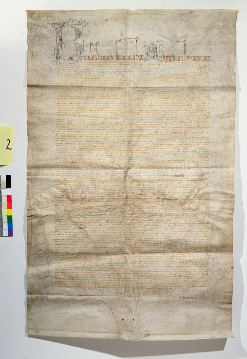 AE II 401 AB A Vincennes-i Királyi Kápolna alapító okirata a Szentháromság tiszteletére, 1379. november alkotó: French School