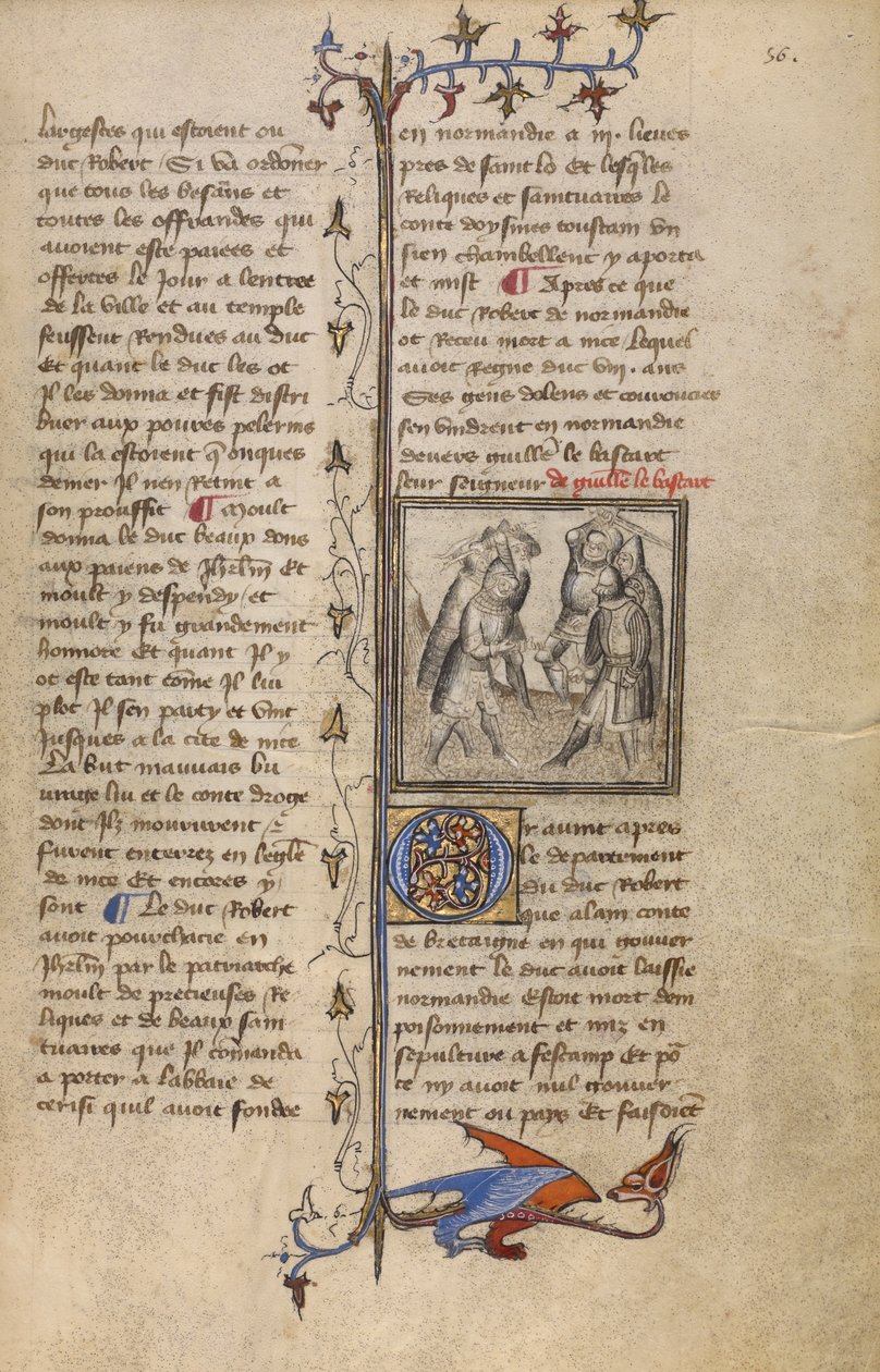 Egy csata Wankelin de Ferreres és Hugo de Montfort között, 1400-1415 körül (tempera és aranylevél pergamenen) alkotó: French School