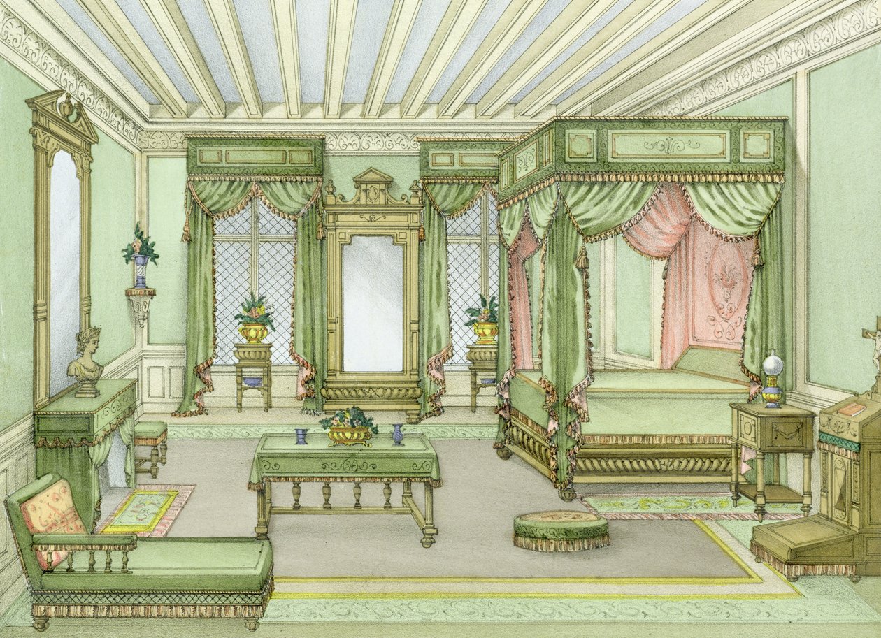 Hálószoba belső Henri II stílusban alkotó: French School