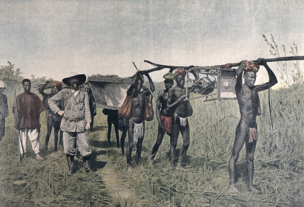 Egy konvoj a Marchand-i küldetésben 1898-ban, a Le Petit Journalból, 1899 alkotó: French School