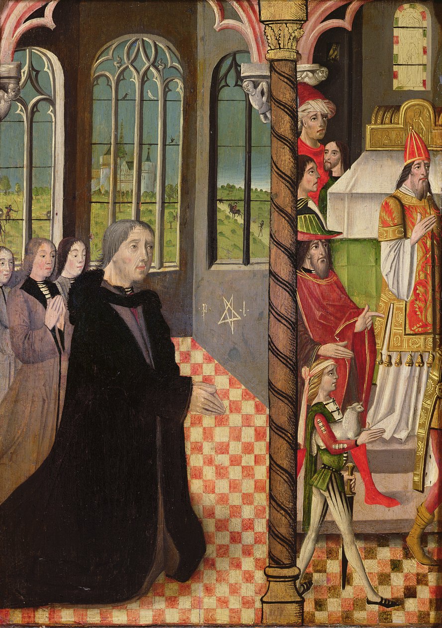 Egy adományozó három lányával és Joachim felajánlása, 1485-95 alkotó: French School
