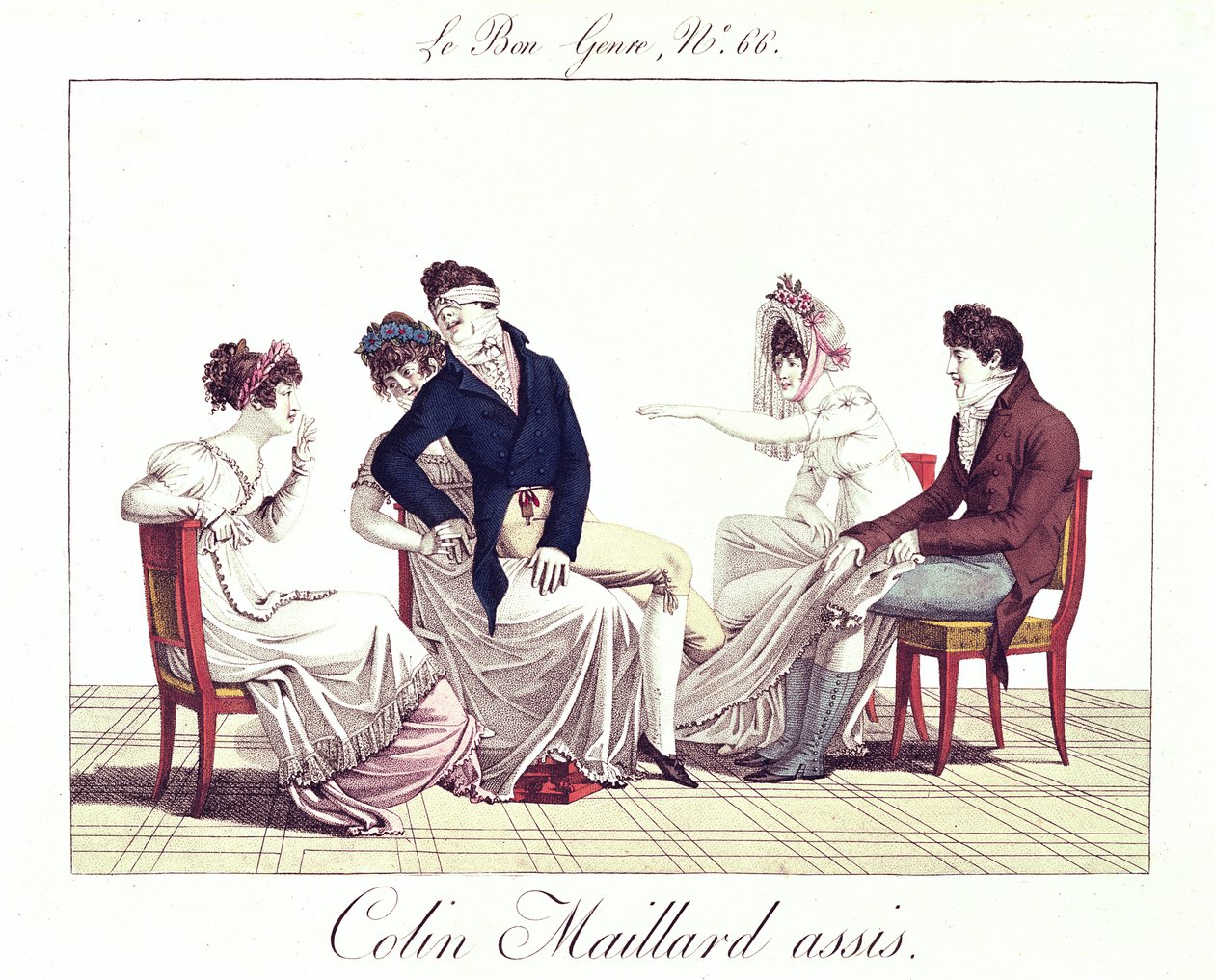 Colin-Maillard játéka (Blind Mans Buff), 1810-20 körül alkotó: French School
