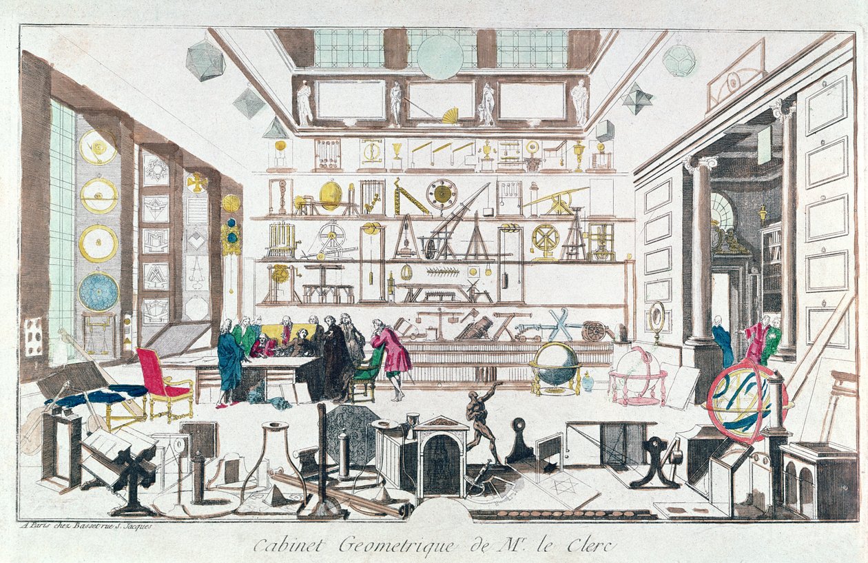 Egy geometriai tanulmány Sebastien Le Clerc nyomán, 1717 alkotó: French School