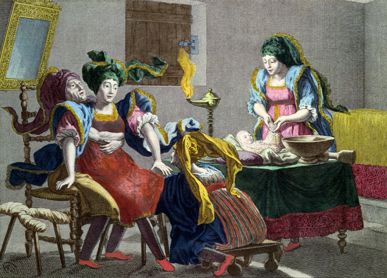 Egy görög nő a szigetországból szül, 18. század 2. fele alkotó: French School