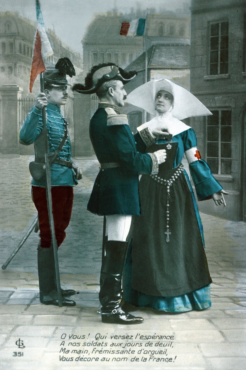 Érmet kapó apáca, első világháború (fotó) alkotó: French School