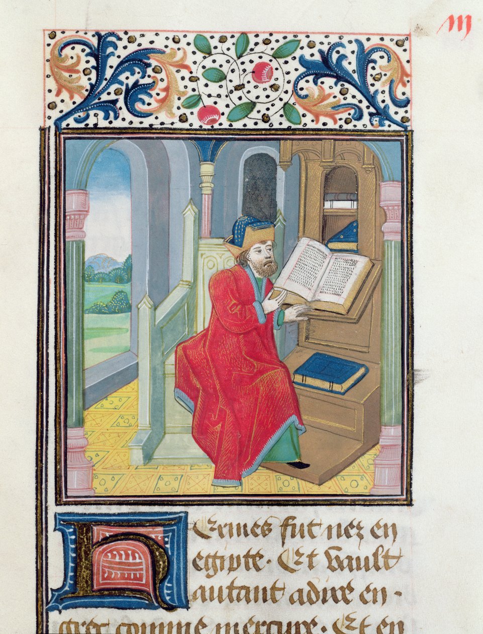 Egy filozófus, valószínűleg Hermész Triszmegisztosz, a Histoire des Philosophes-ból, 15. század vége alkotó: French School