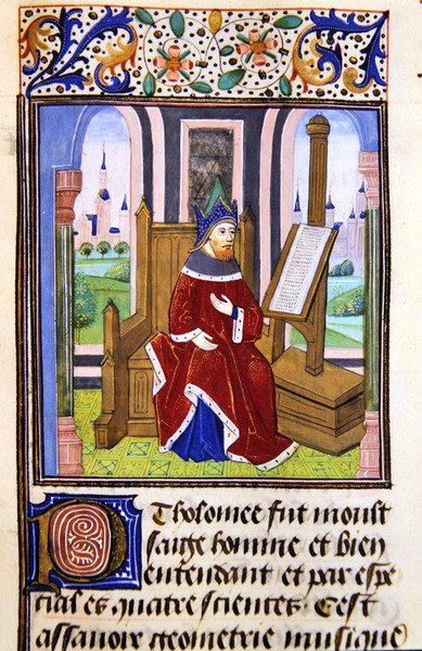 Egy filozófus, esetleg Pilofounce, a Histoire des Philosophes-ból, 15. század vége (vellum) alkotó: French School