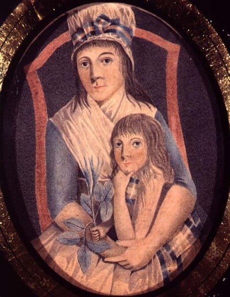 Egy forradalmár nő és fia, 1790 körül (akvarell papíron) alkotó: French School