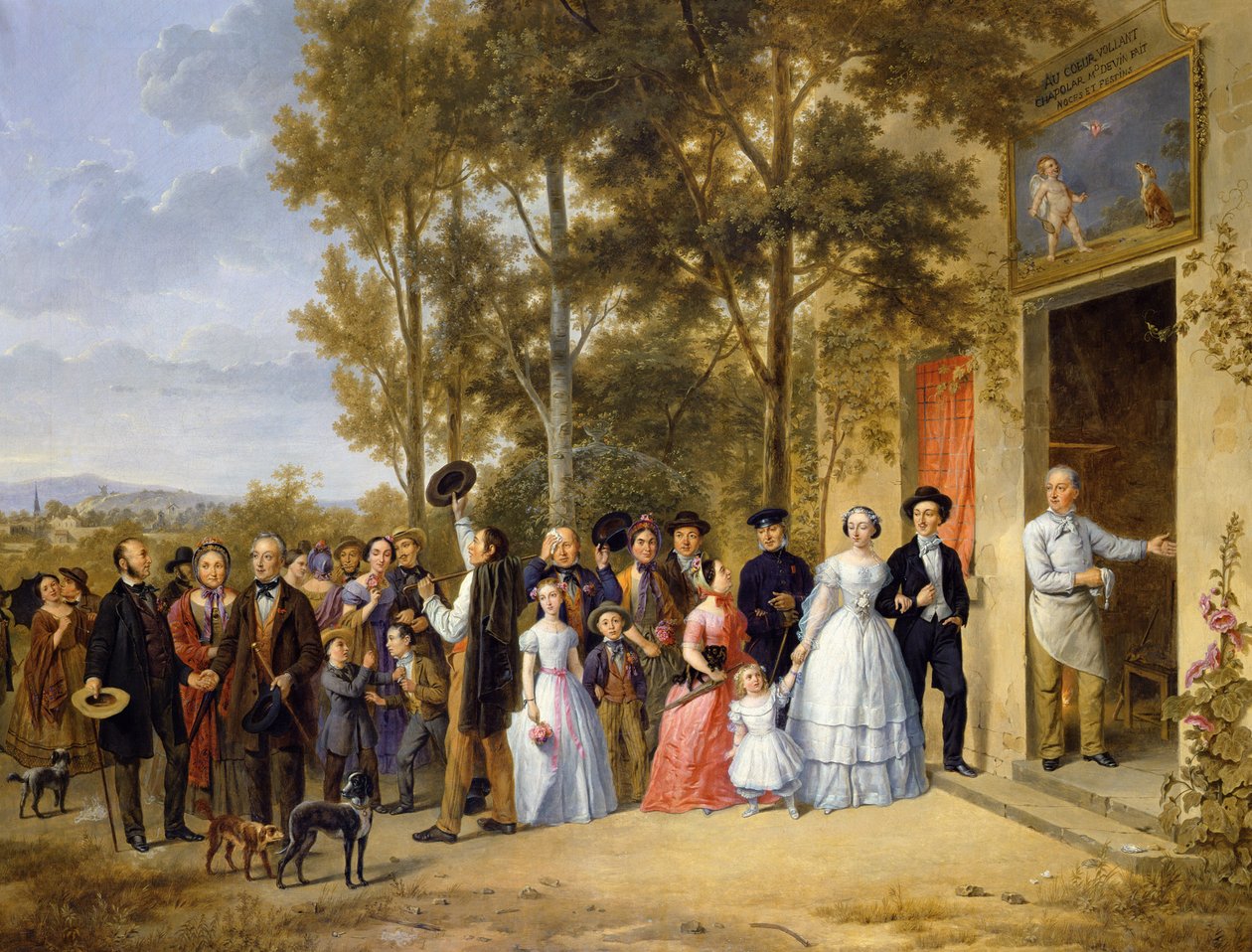 Esküvő a Coeur Volantban, Louveciennes, 1850 körül alkotó: French School