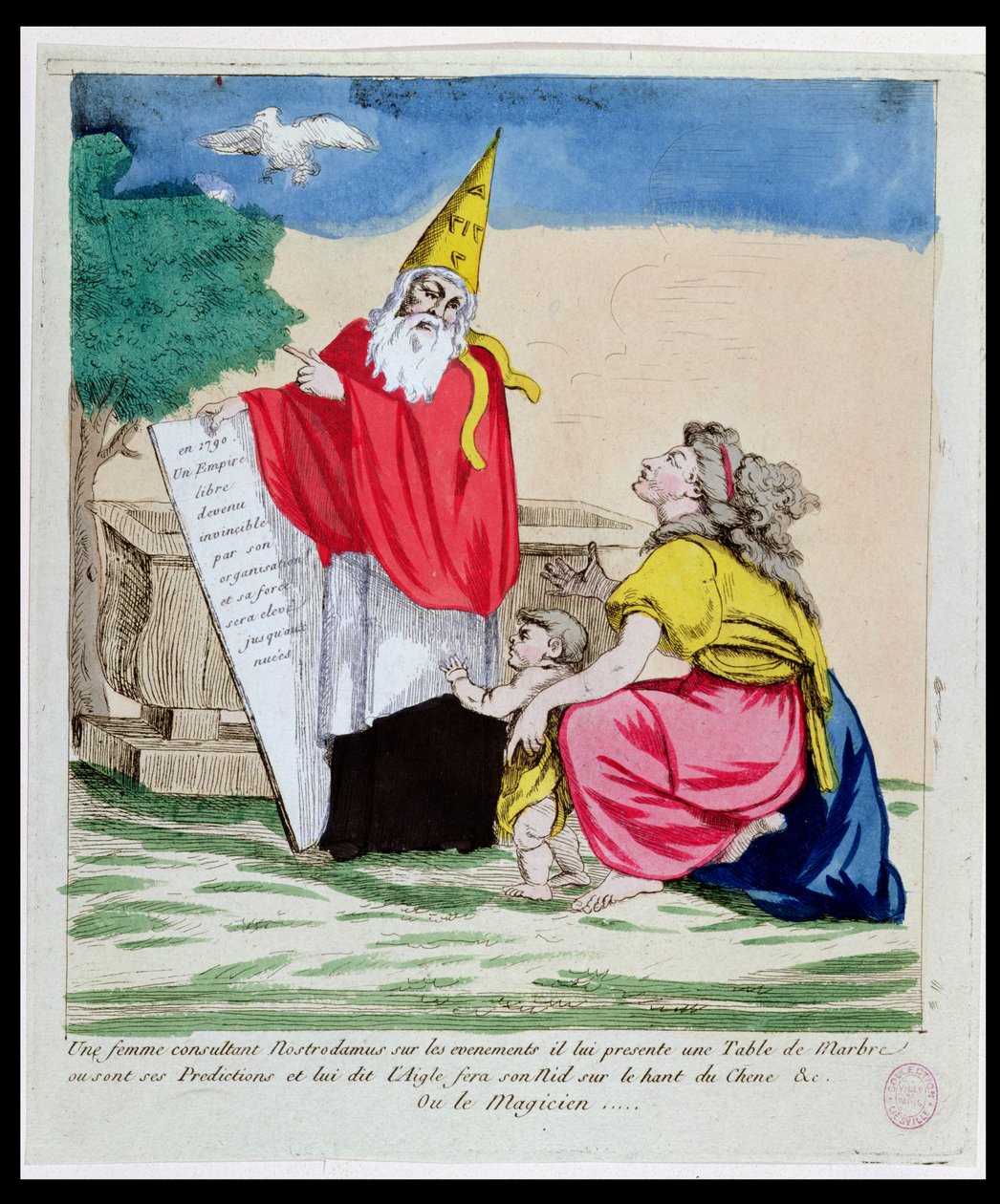 Michel Nostradame (Nostradamus) (1503-66) tanácsadó nő, 1790. január alkotó: French School