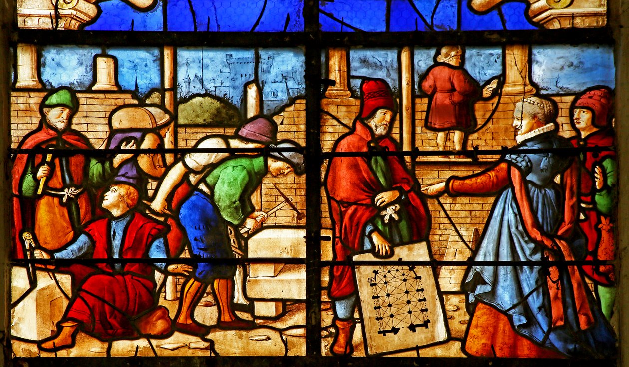 Szent Julien du Sault (más néven de Brioude) templomot építenek alkotó: French School