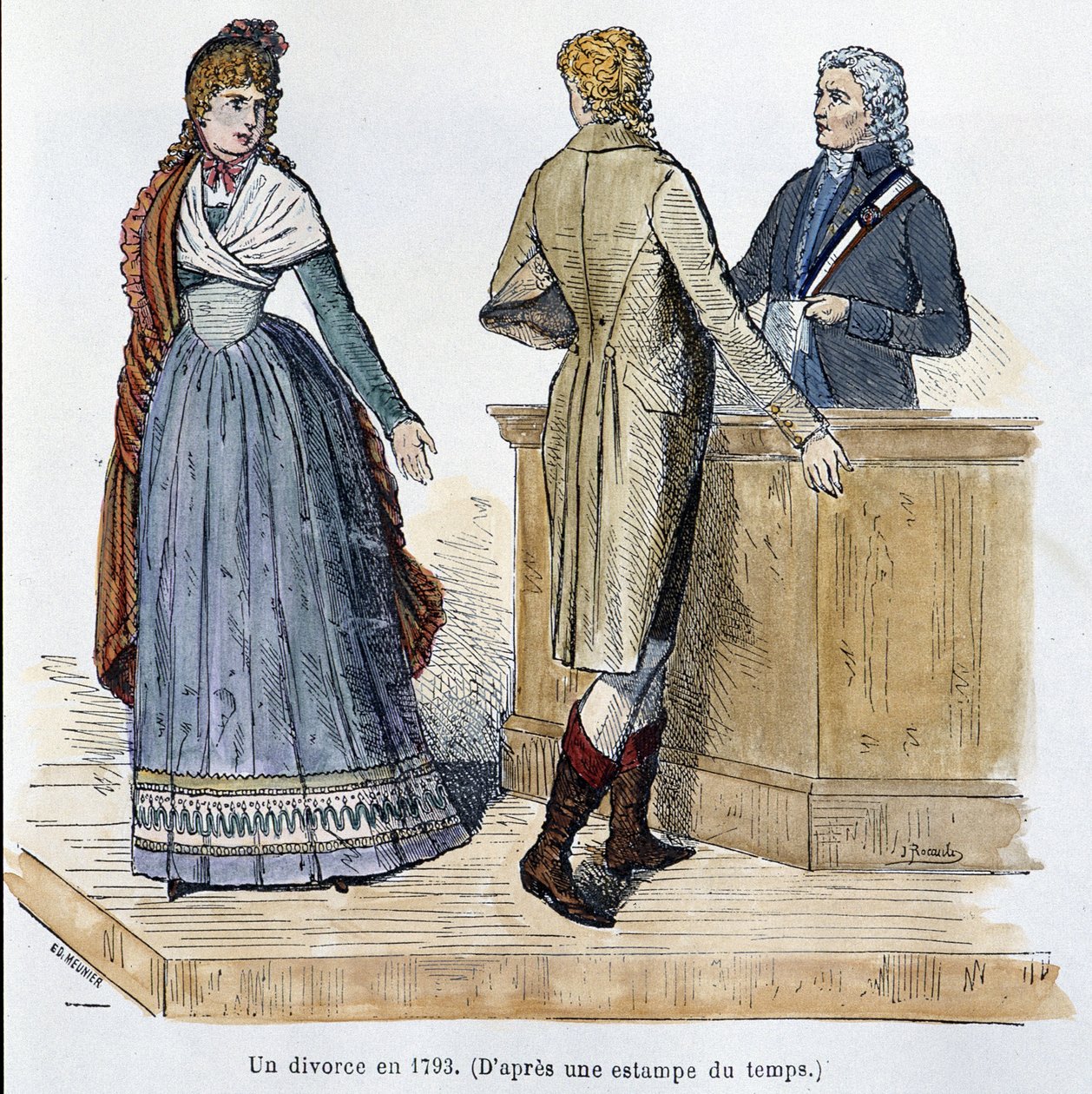 Válás 1793-ban – Kenouillac „Párizsban az évszázadokon át” alkotó: French School
