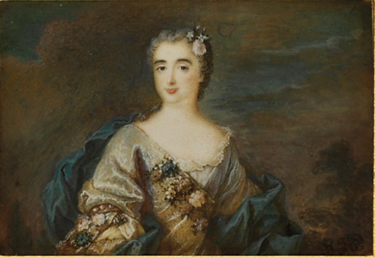 Egy Louise-Jeanne de Durfot nevű hölgy, Mazarin és de la Meileraye hercegnő, 1750 körül alkotó: French School