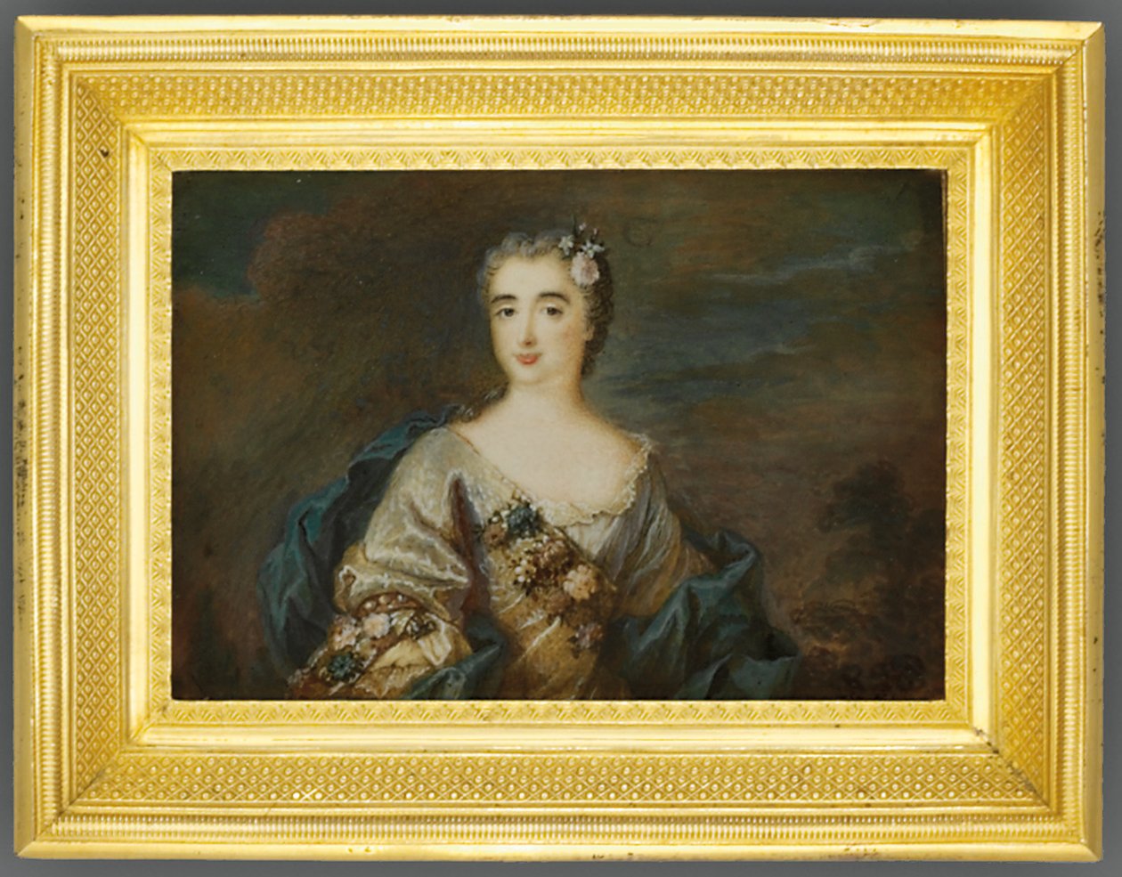 Louise-Jeanne de Durfot, Mazarin et de la Meileraye hercegnő, 1750 körül (akvarell elefántcsonton) (lásd még: 1630586) alkotó: French School