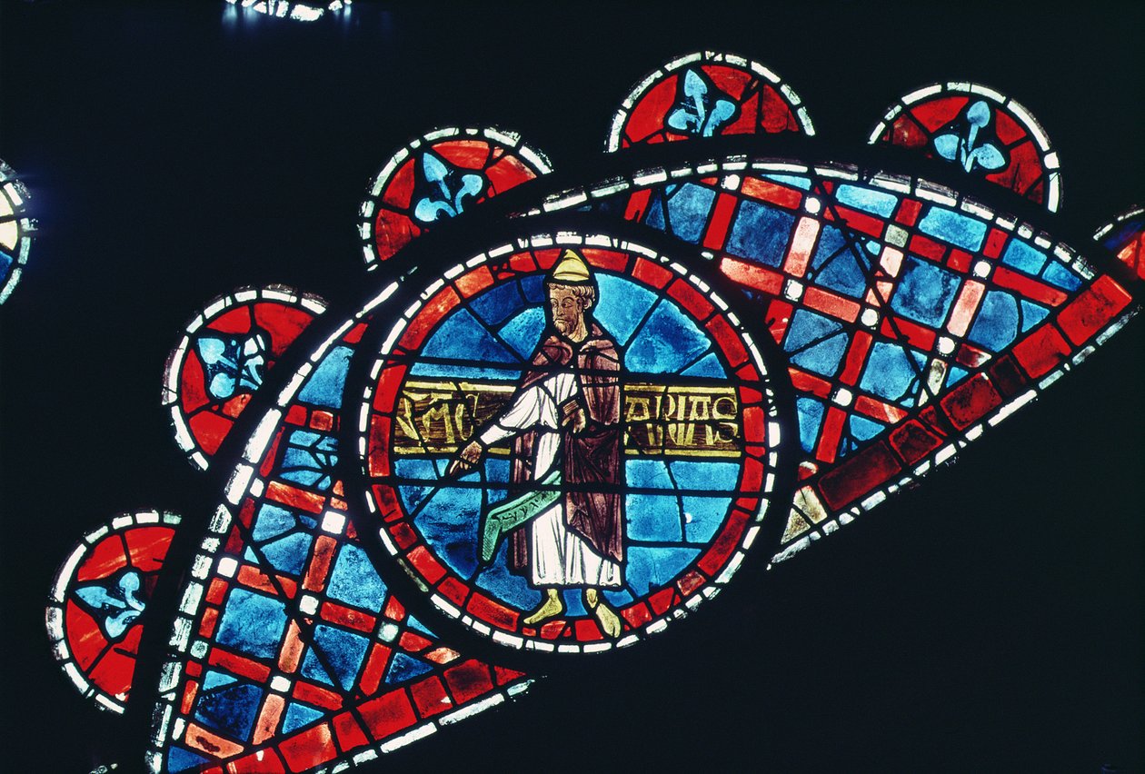 Próféta, részlet az északi rózsaablakból, 1223 körül alkotó: French School