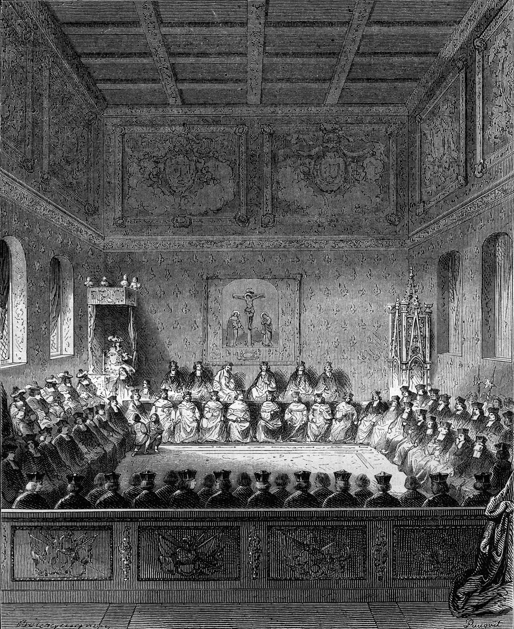 Ülés a bretagne-i parlamentben 1613-ban. alkotó: French School