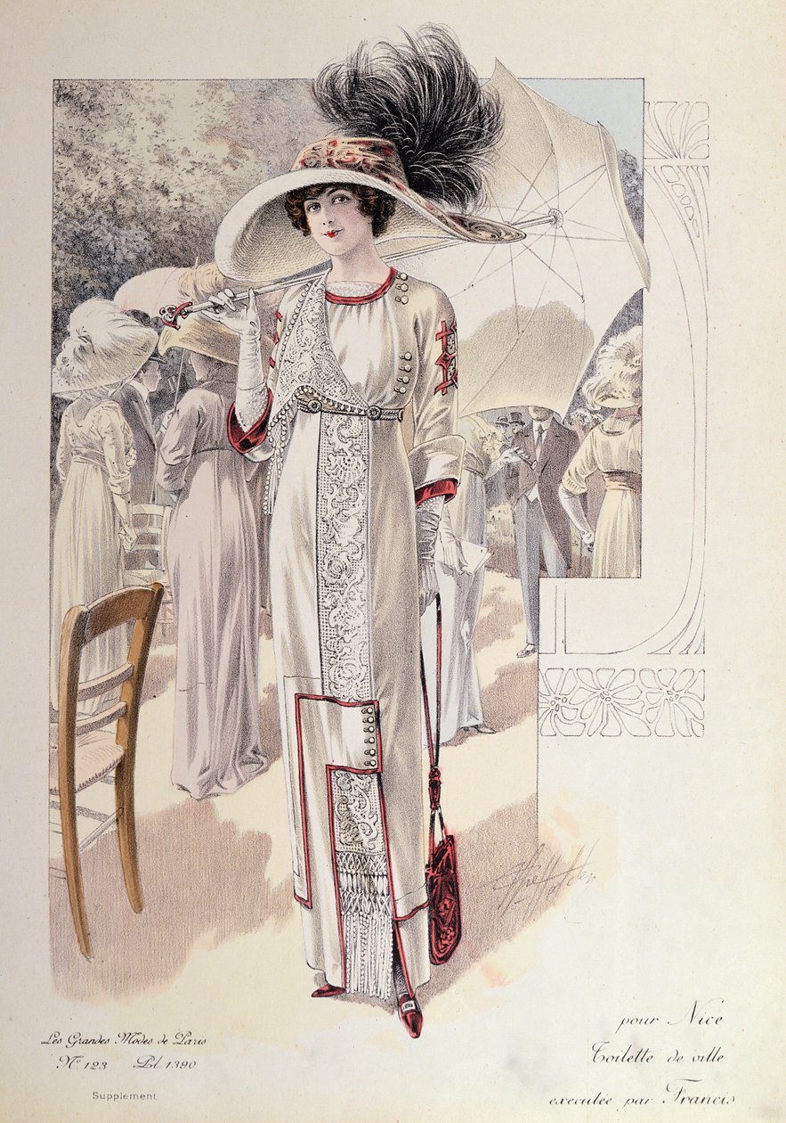 Városi ruha, a Les Grandes Modes de Paristól alkotó: French School