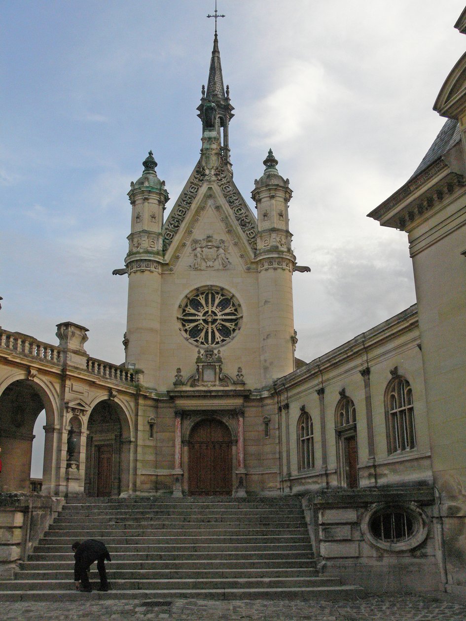 Kilátás a kastély kápolnájára alkotó: French School