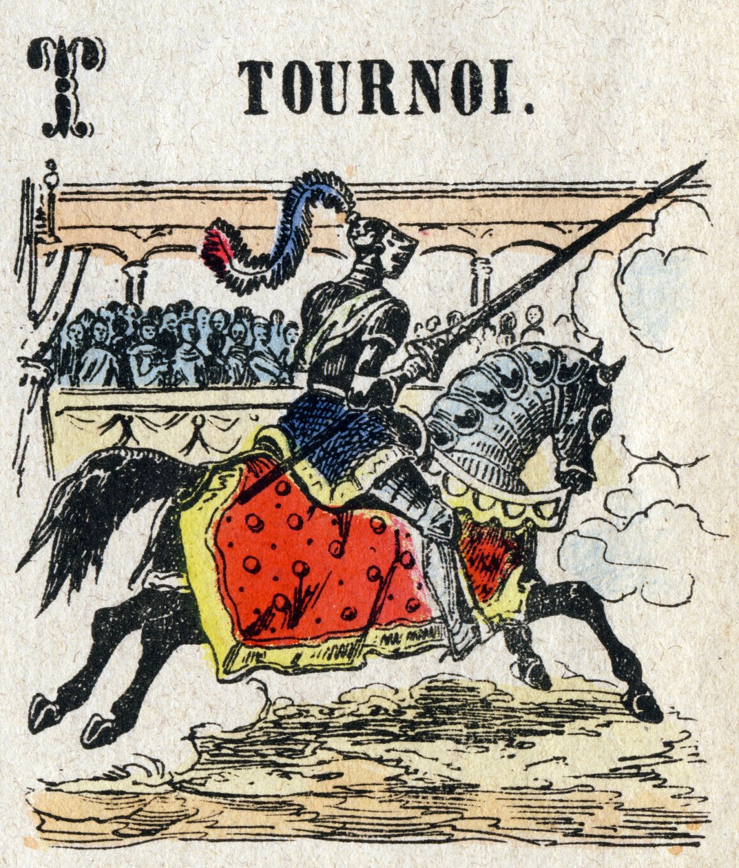 Abecedary. T betű versenyként. Kis enciklopédikus ábécé, népszerű sorozat. Epinális képalkotás, 19. század vége alkotó: French School