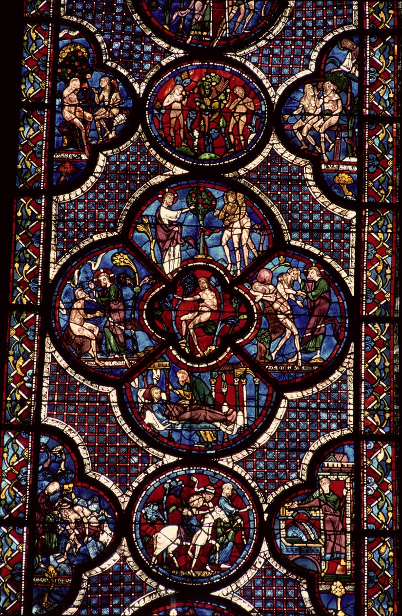 Ádám és Éva ablaka, 13. század (részletesen lásd: 129046) alkotó: French School