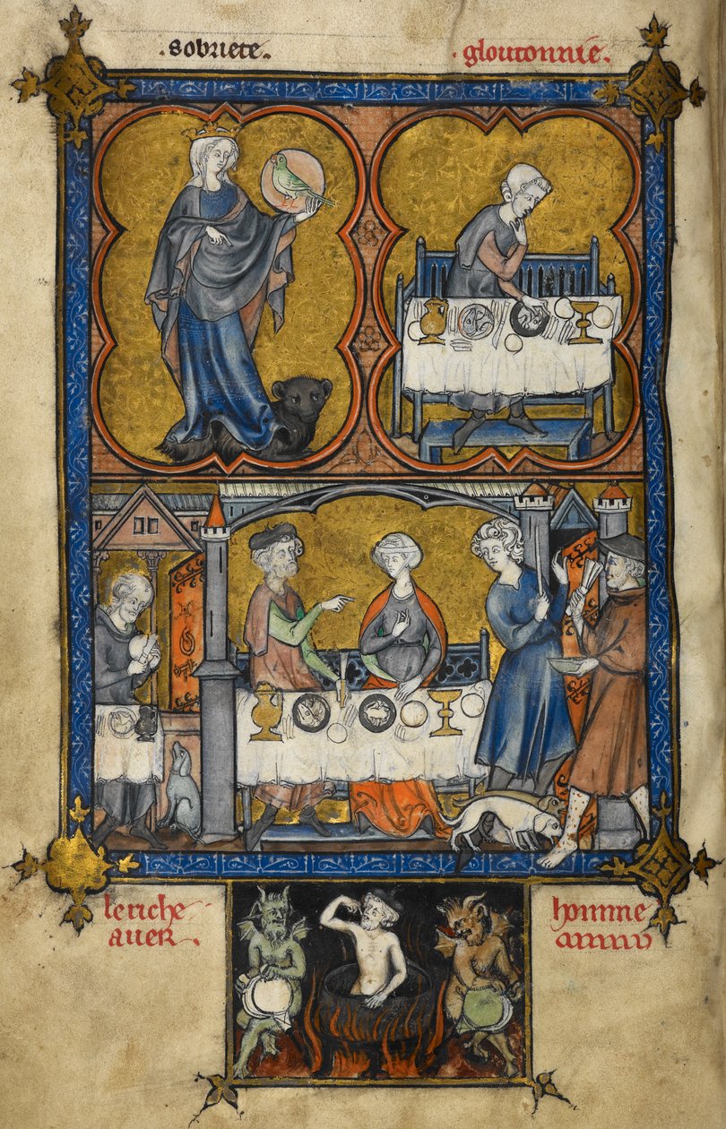 Hozzáadás. 54180, f.188v La Somme le Roi (Király felmérése), 1295 körül Párizs alkotó: French School