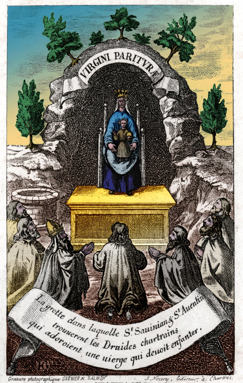 Szűz Mária imádása. (metszet, kb. 1850) alkotó: French School