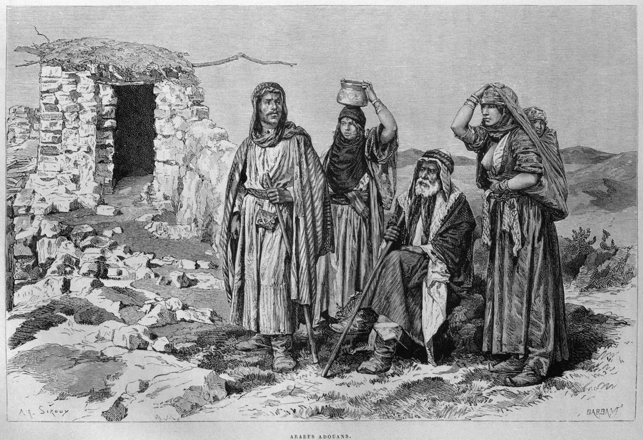 Adouanok, Szíriából ma. Utazások Föníciában, Libanonban és Júdeában. Louis Charles Emile Lortet 1875-1880, 1884 (bw metszet) alkotó: French School