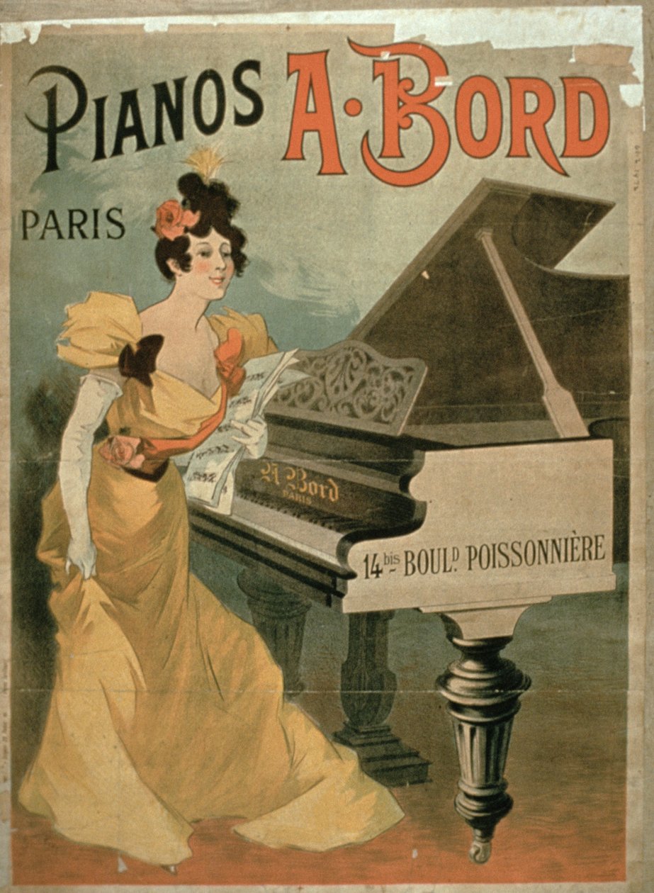 A. Bord Pianos, Párizs hirdetése alkotó: French School