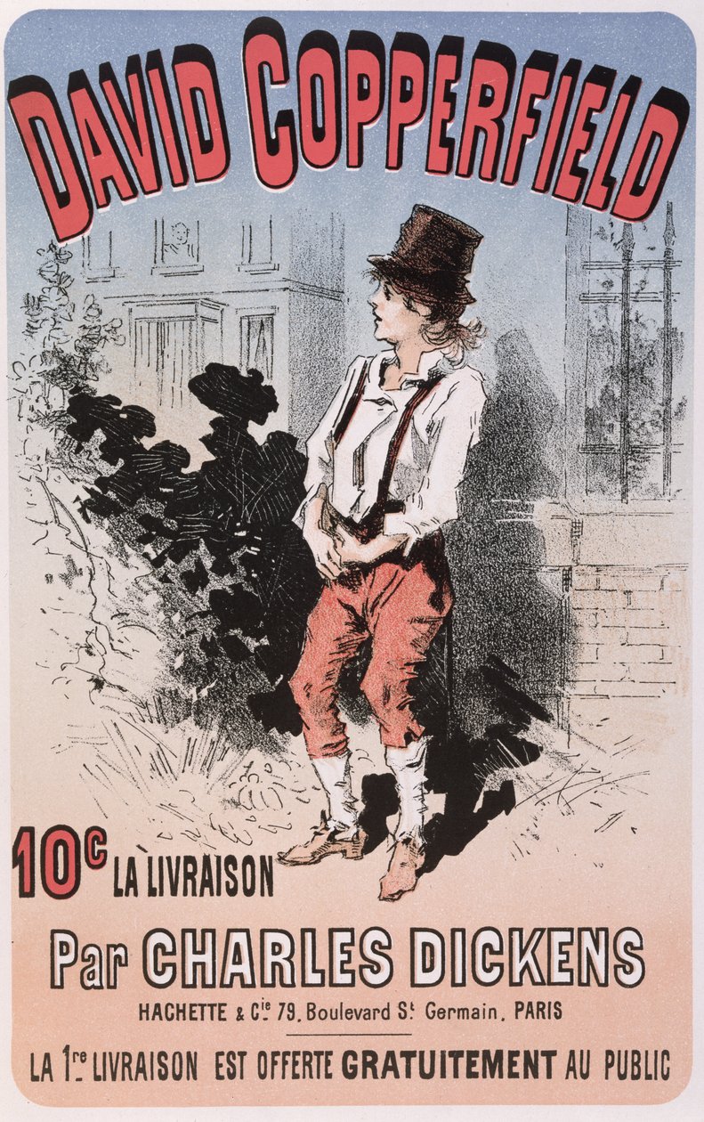 Charles Dickens David Copperfield reklámja, 1884 alkotó: French School
