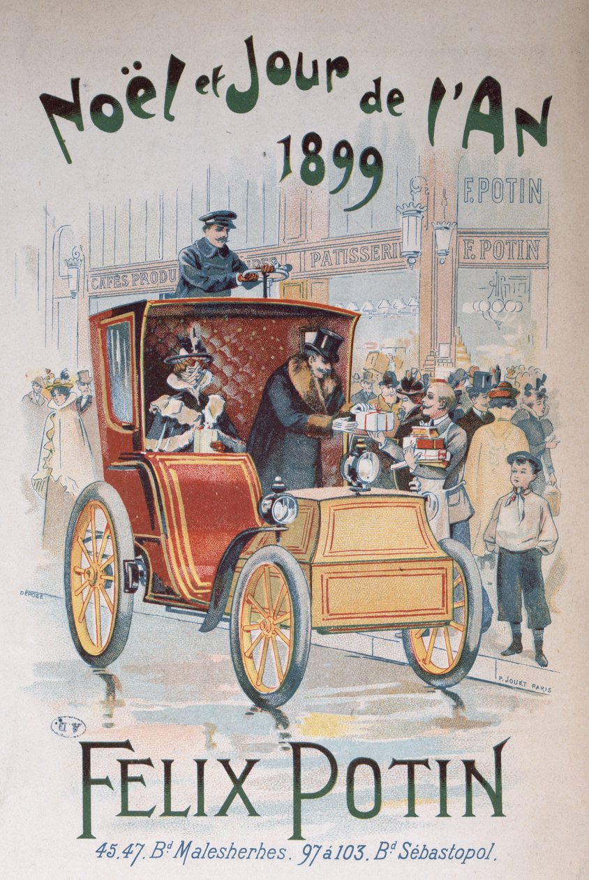 Felix Potin reklámja, 1899. karácsony és újév alkotó: French School
