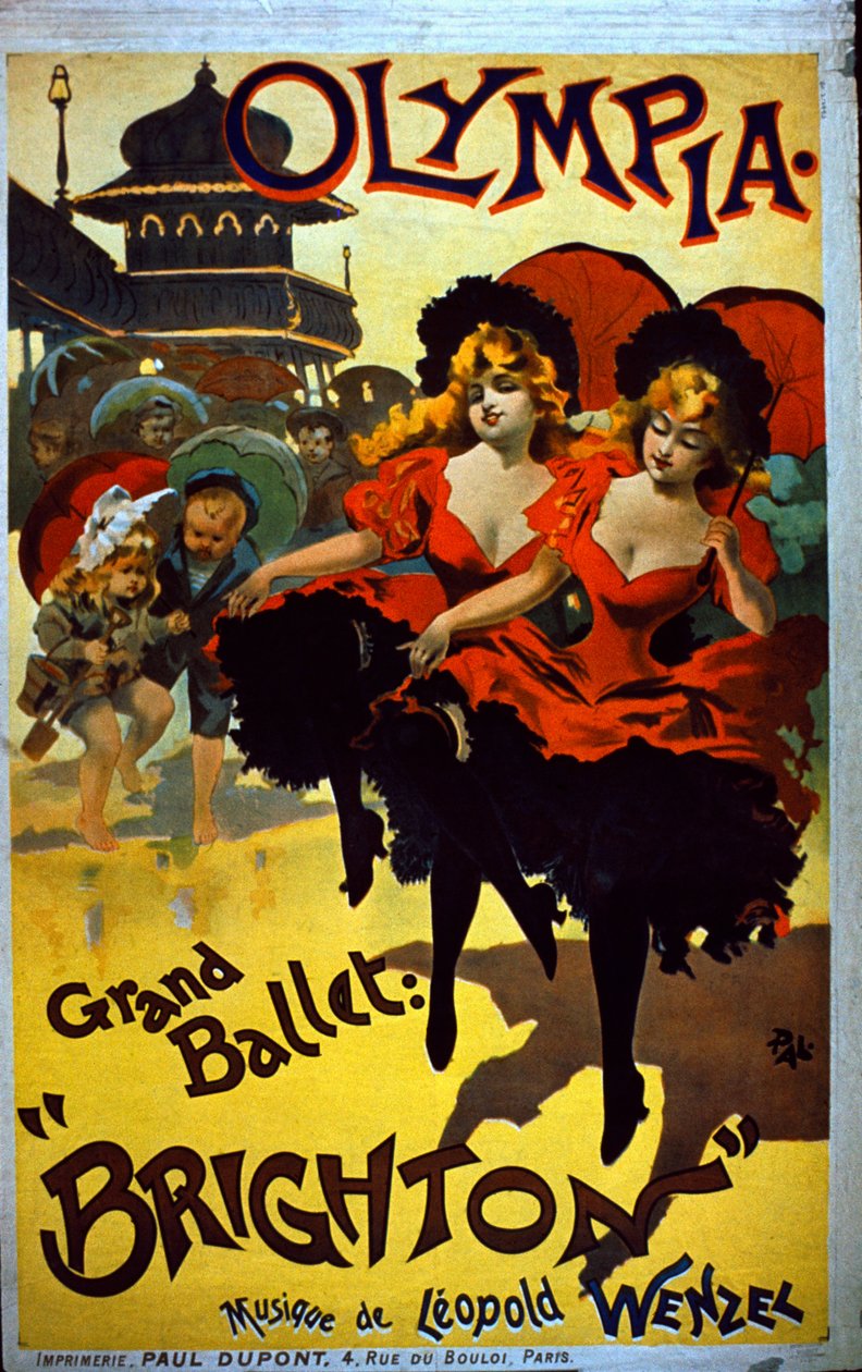 A Brighton Grand Ballet produkciójának reklámja az Olimpiában alkotó: French School