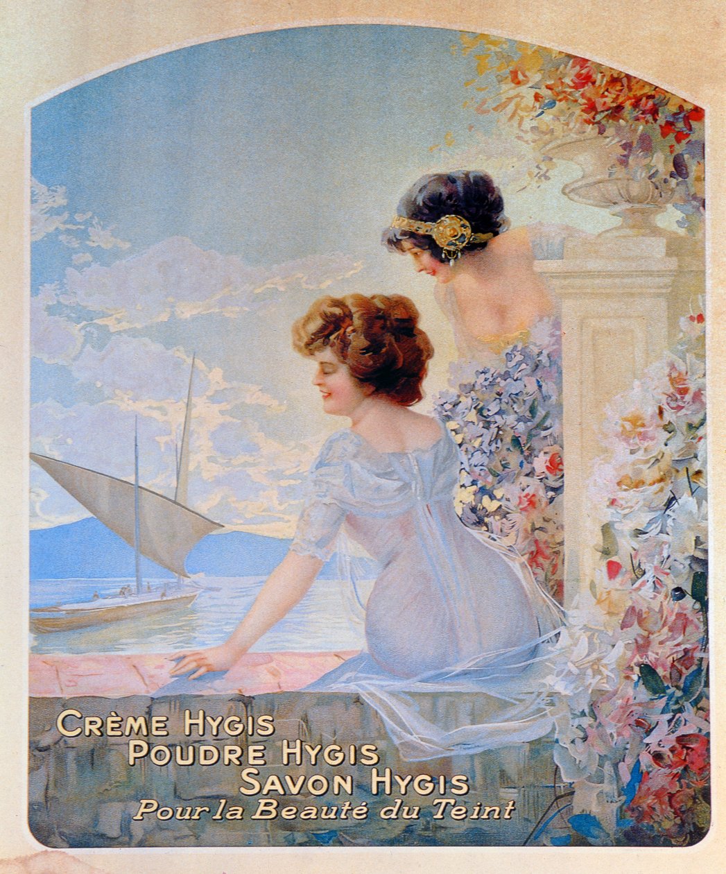 A Hygis bőrápolási termékek reklámja, 1910 körül alkotó: French School