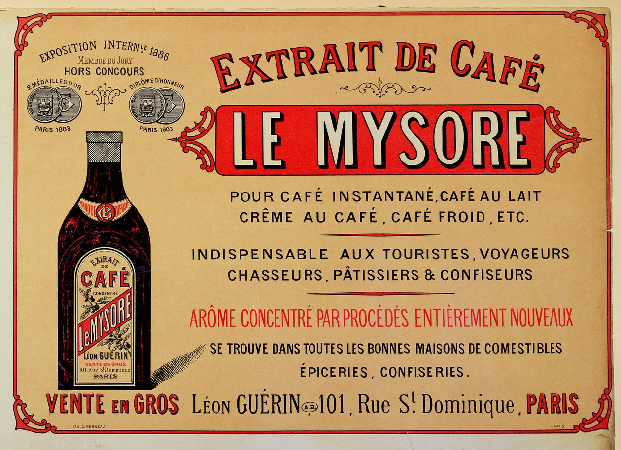 A Le Mysore kávékivonat reklámja alkotó: French School