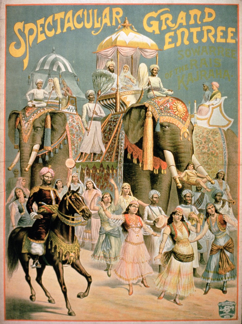 Reklám a "Spectacular Grand Entrance" (színes litográfia) számára alkotó: French School