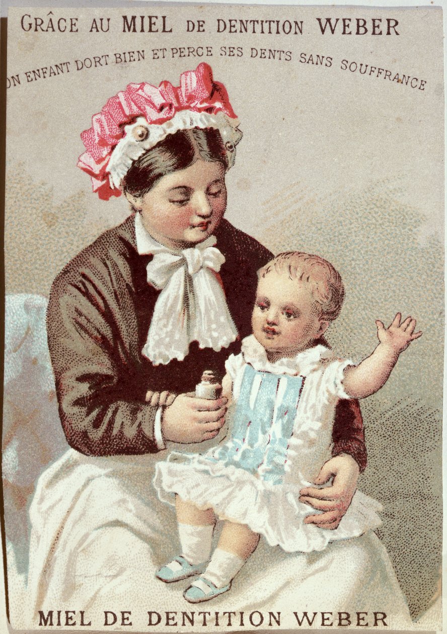 Weber fogászati gél hirdetése, 1880-90 körül alkotó: French School
