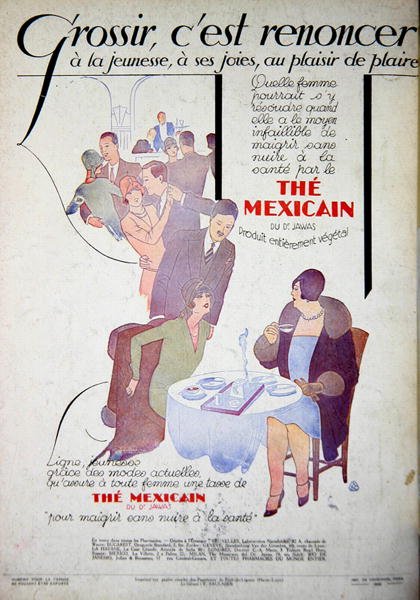 Hirdetés a "Femina" magazinból a "The Mexicain du Dr Jawas" fogyókúrás segédeszközre. alkotó: French School