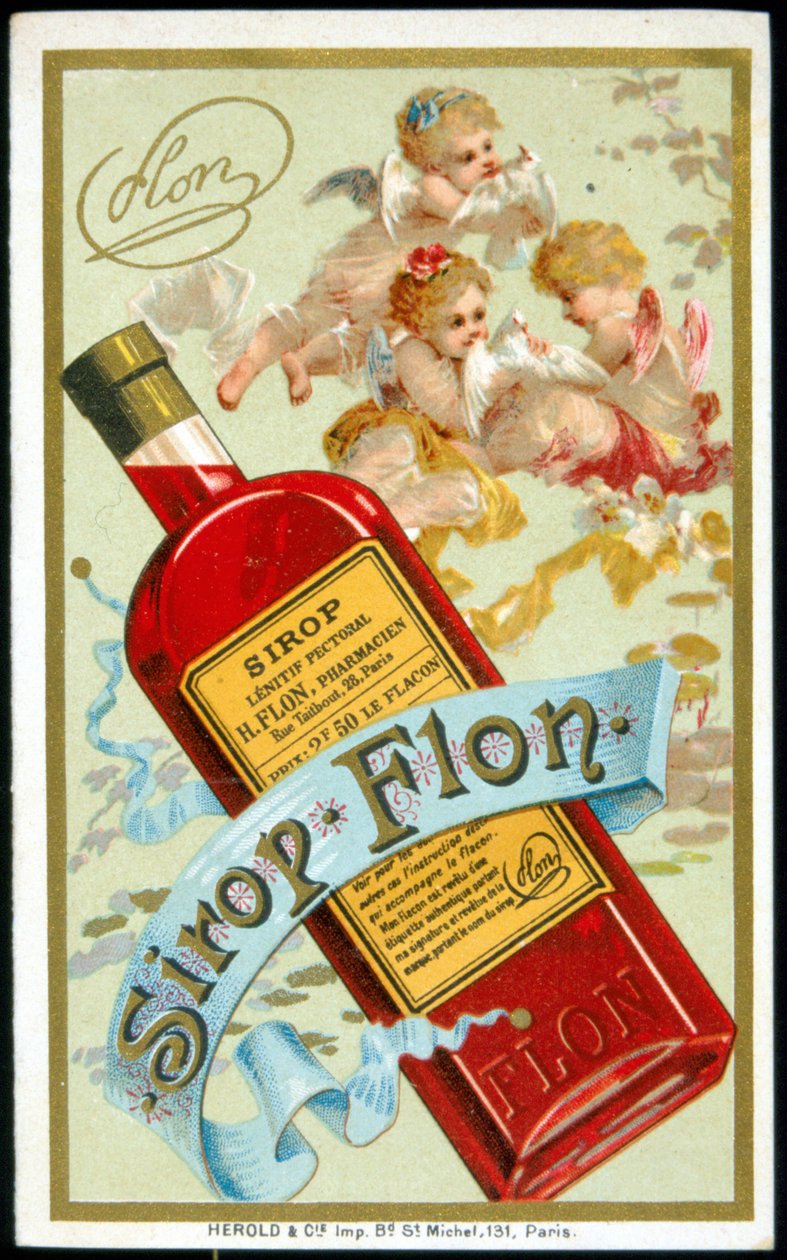 „Syrup Flon” reklámkártya. SD. 19. század. alkotó: French School