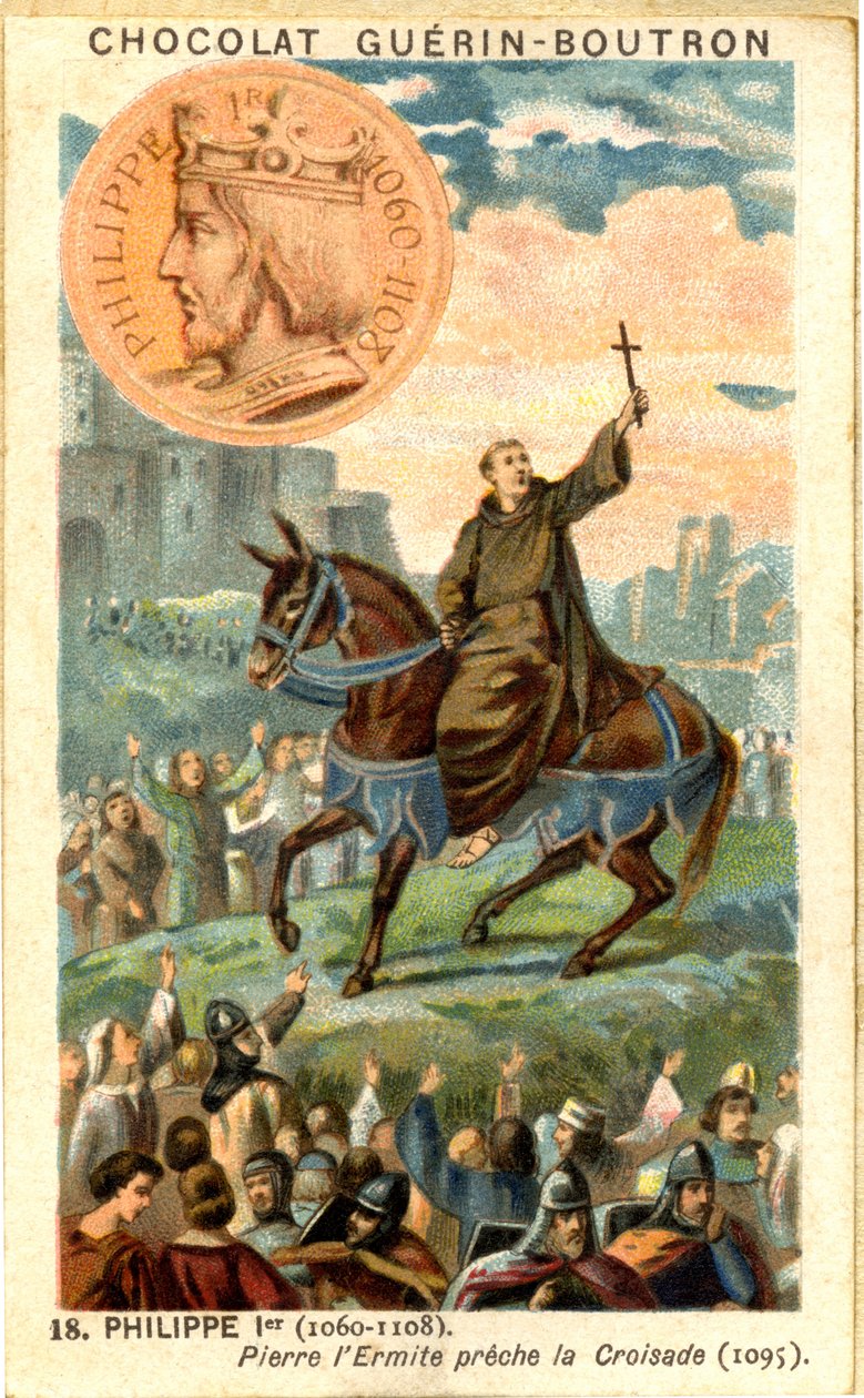 Csokoládék reklámkromolitográfiája Guerin Boutron, Fülöp A frankok első királya 1060-tól 1108-ig Pierre l